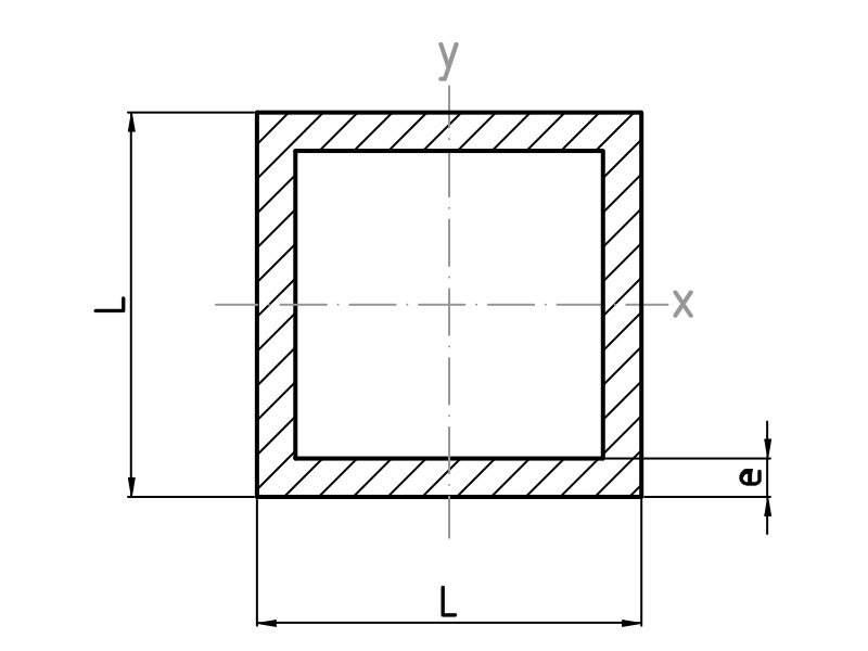 Aluminium Square Hollow